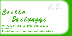 csilla szilvagyi business card